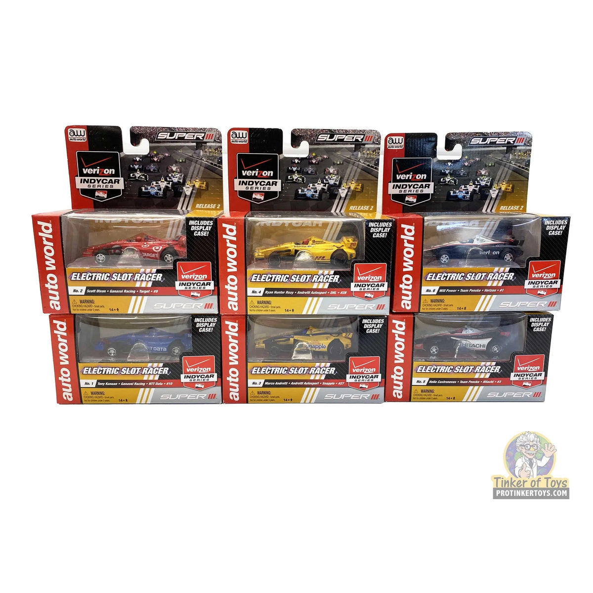 84　3点まとめ売りCandido/Oliver sain/Johnny~ SC306 Verizon IndyCar Series Super III HO Slot Cars