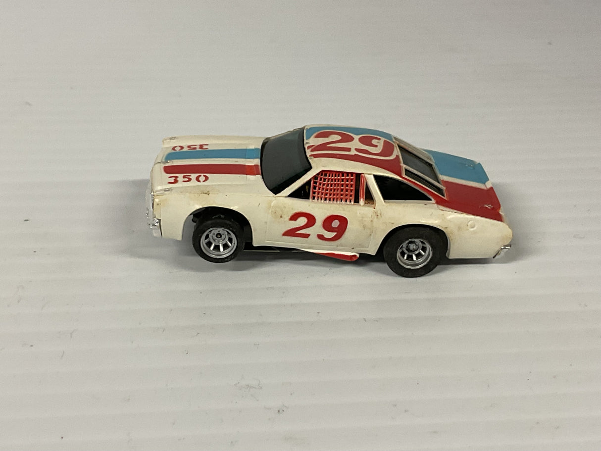 Aurora AFX magnatraction lighted Chevelle Stocker white/red/blue #29 | 1929 | Aurora - AFX