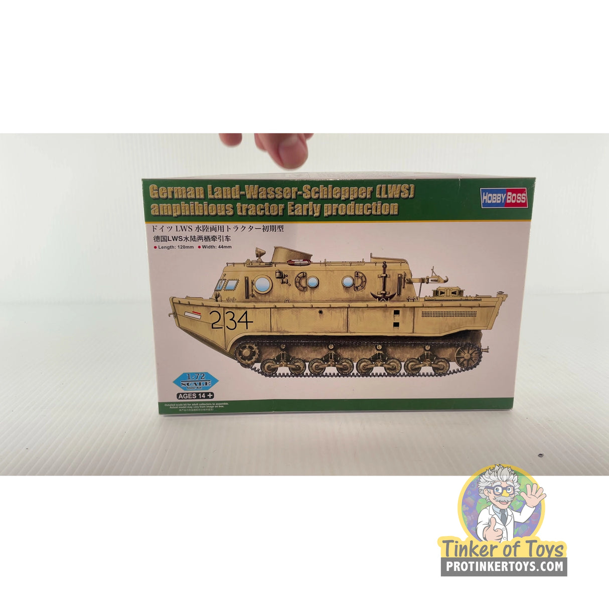 German Land-Wasser-Schlepper (LWS) amphibious tractor Early production 1:72 | PENDING-1692001-07071328-C137 | Hobby Boss