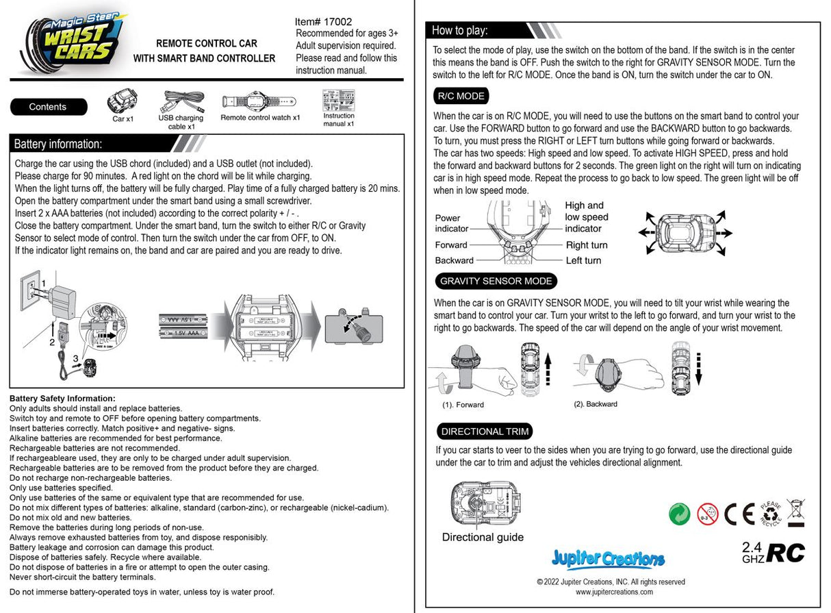 Magic Steer Wrist Car | 17002 | Jupiter Creations