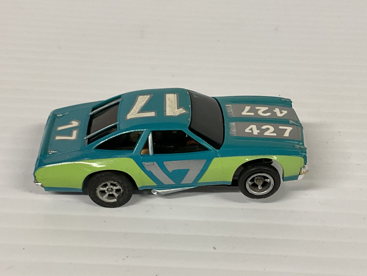 Aurora AFX non-magnatraction Chevelle Stocker blue/lime green #17 | 1929 | Aurora - AFX