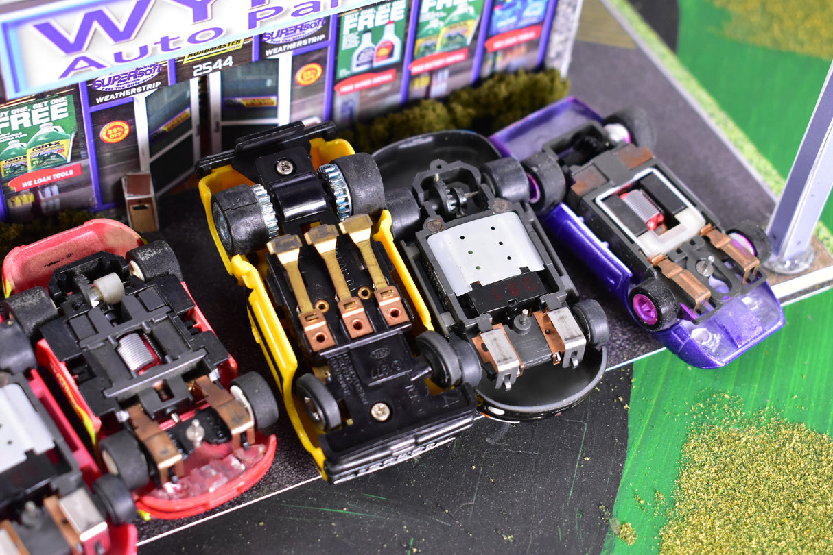 Franks Used Car Lot Assorted Slot Cars HO | Lot A | Tyco / Aurora