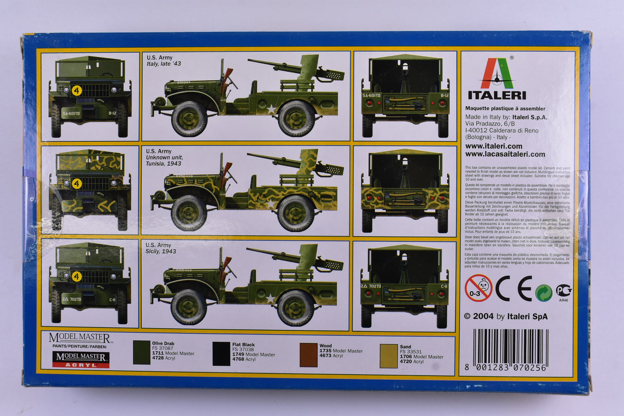 Second Chance M6 Anti Tank Vehicle W/3Figures | 7025 | Italeri Model. Co