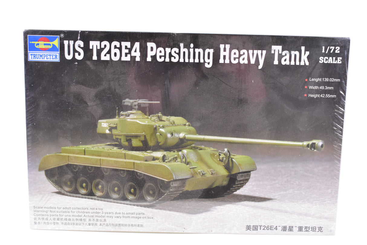 Second Chance US T26E4 Pershing Heavy Tank 1/72 Scale | 07287 | Trumpeter Model Kit
