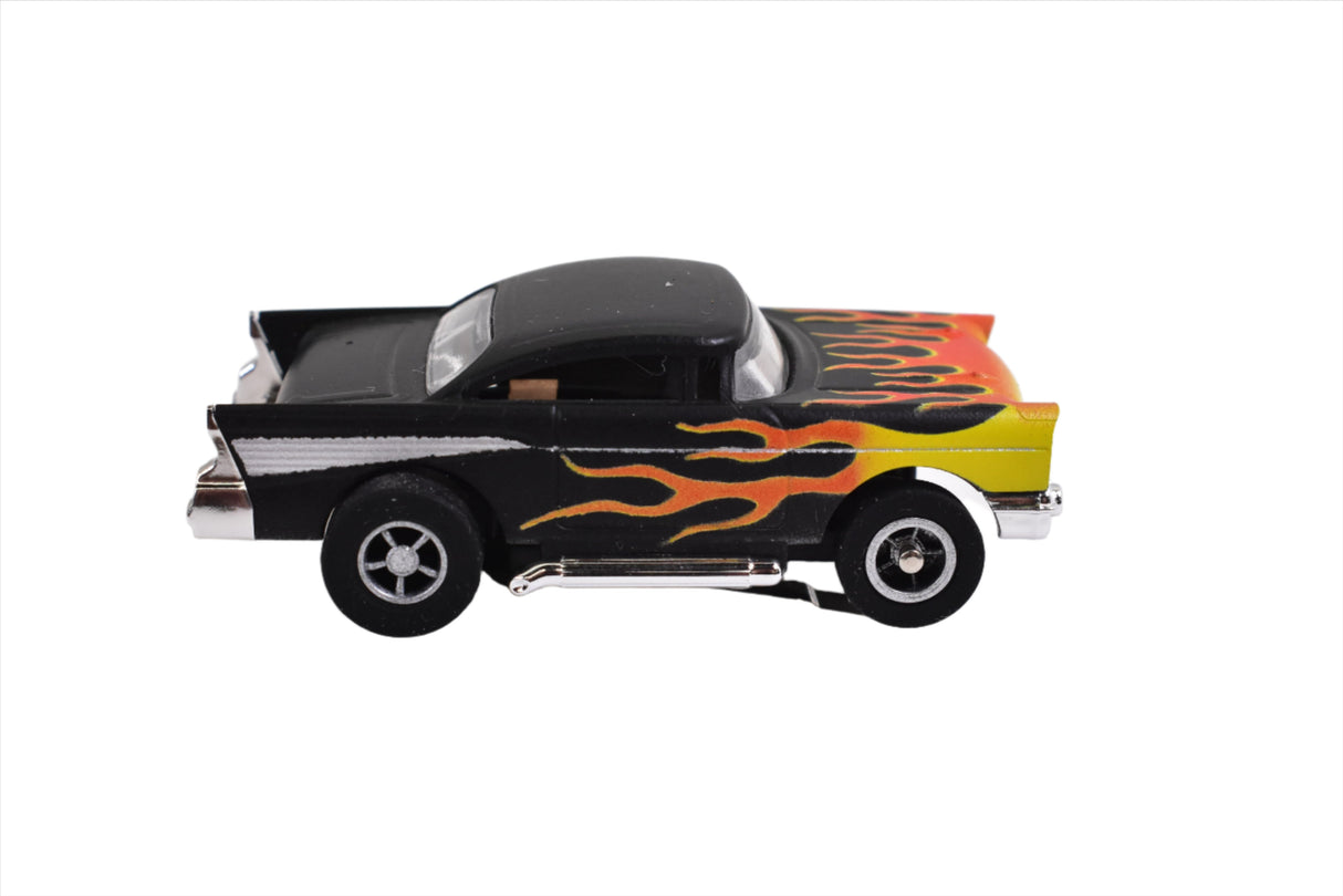1957 Bel Air Black with Yellow/Red Flames AW Xtraction Chassis 25000 PTT/BB/AW