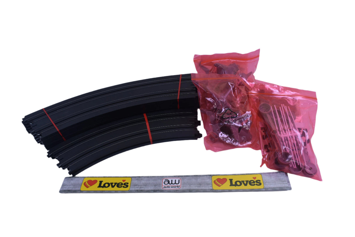 Radius Banked Curve Track Pack Set Auto World Traxessories | TRX00201 | Auto World