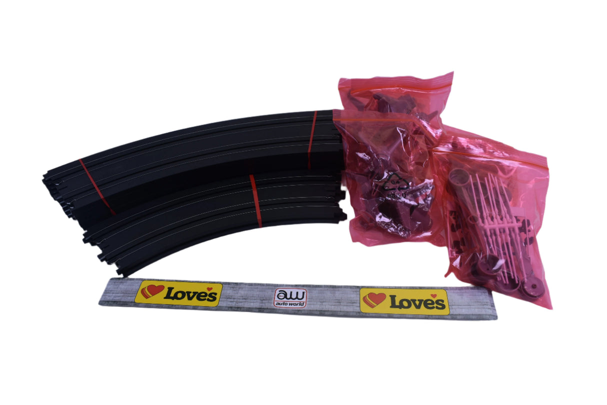 Radius Banked Curve Track Pack Set Auto World Traxessories | TRX00201 | Auto World