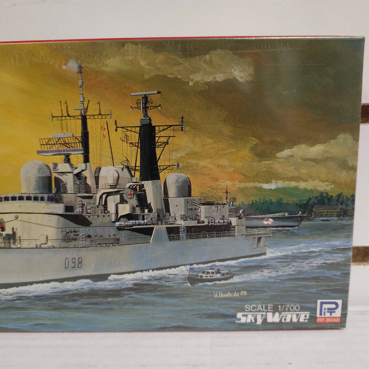 Destroyer D98 at sea under a dramatic sky for Pit Road Sw-1300 M-02