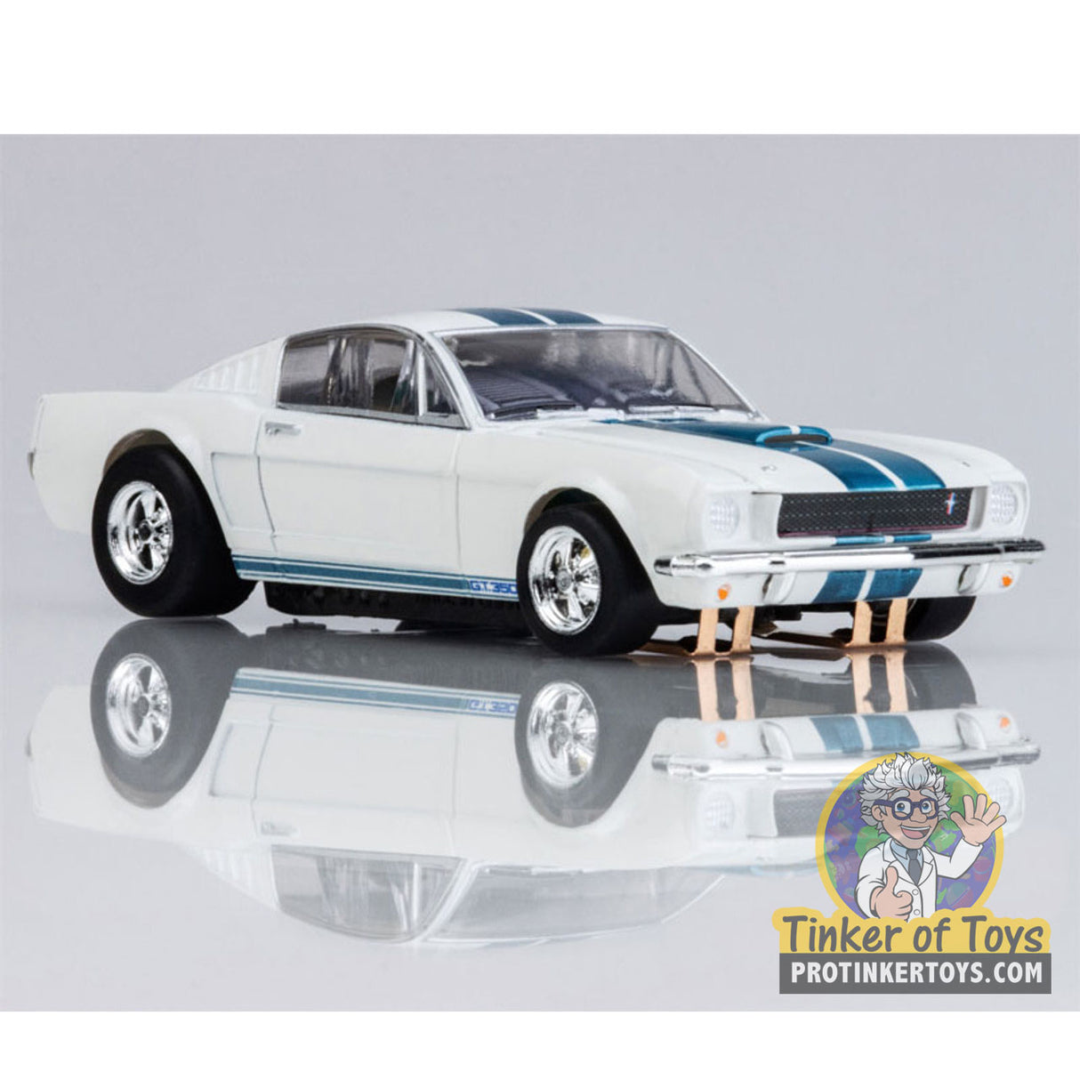 1965 Shelby Mustang GT350 White/Blue | 22068 | AFX/Racemasters