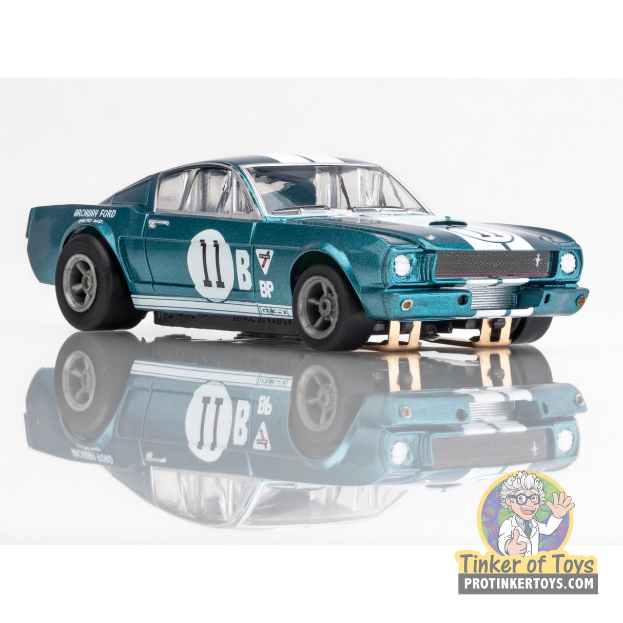 Shelby GT350R 1965 Donohue White Blue | 22071 | AFX/Racemasters