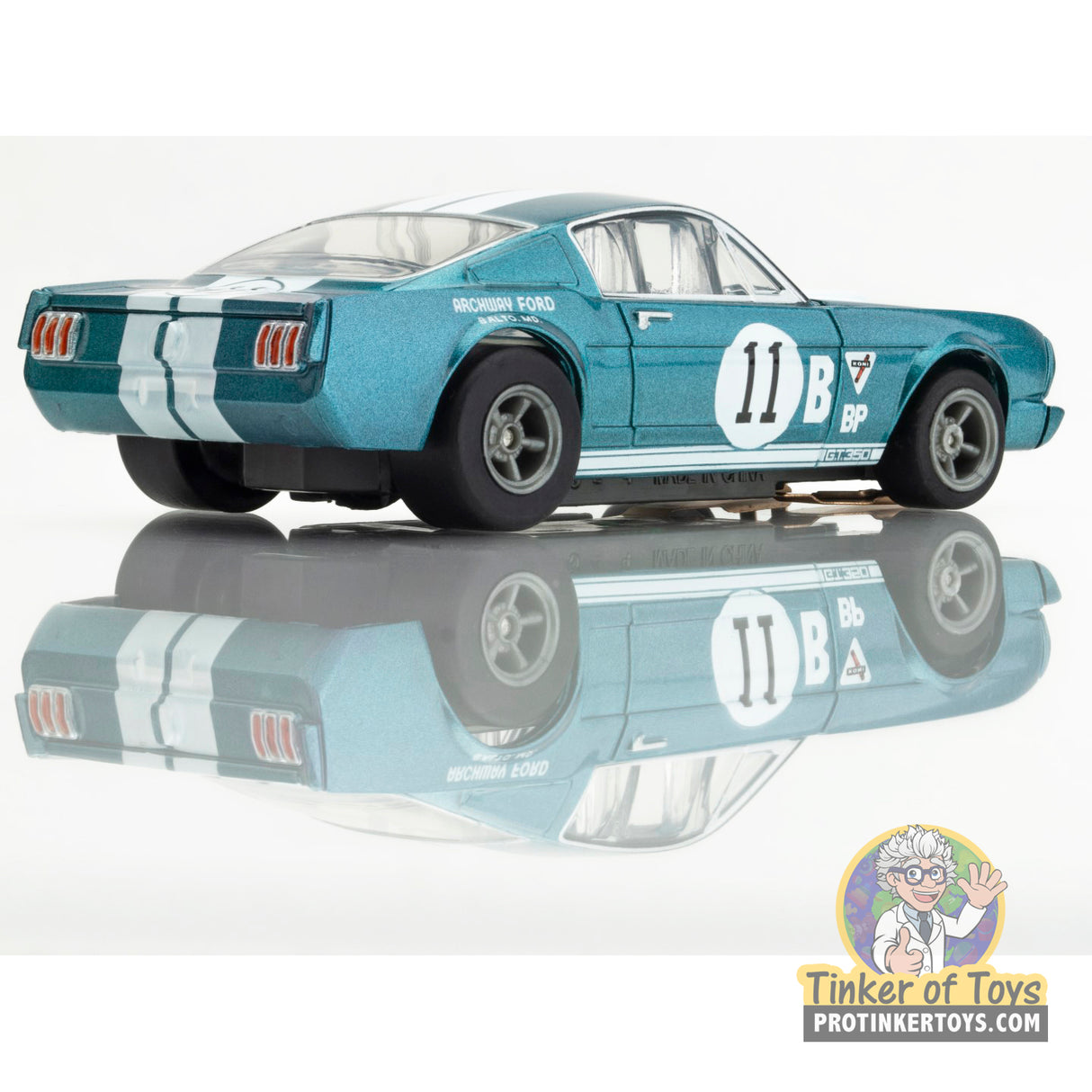 Shelby GT350R 1965 Donohue White Blue | 22071 | AFX/Racemasters