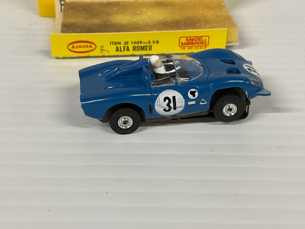 Aurora AFX Alfa Romeo Blue Thunder-jet | 1409 | Aurora - AFX- Model Motoring