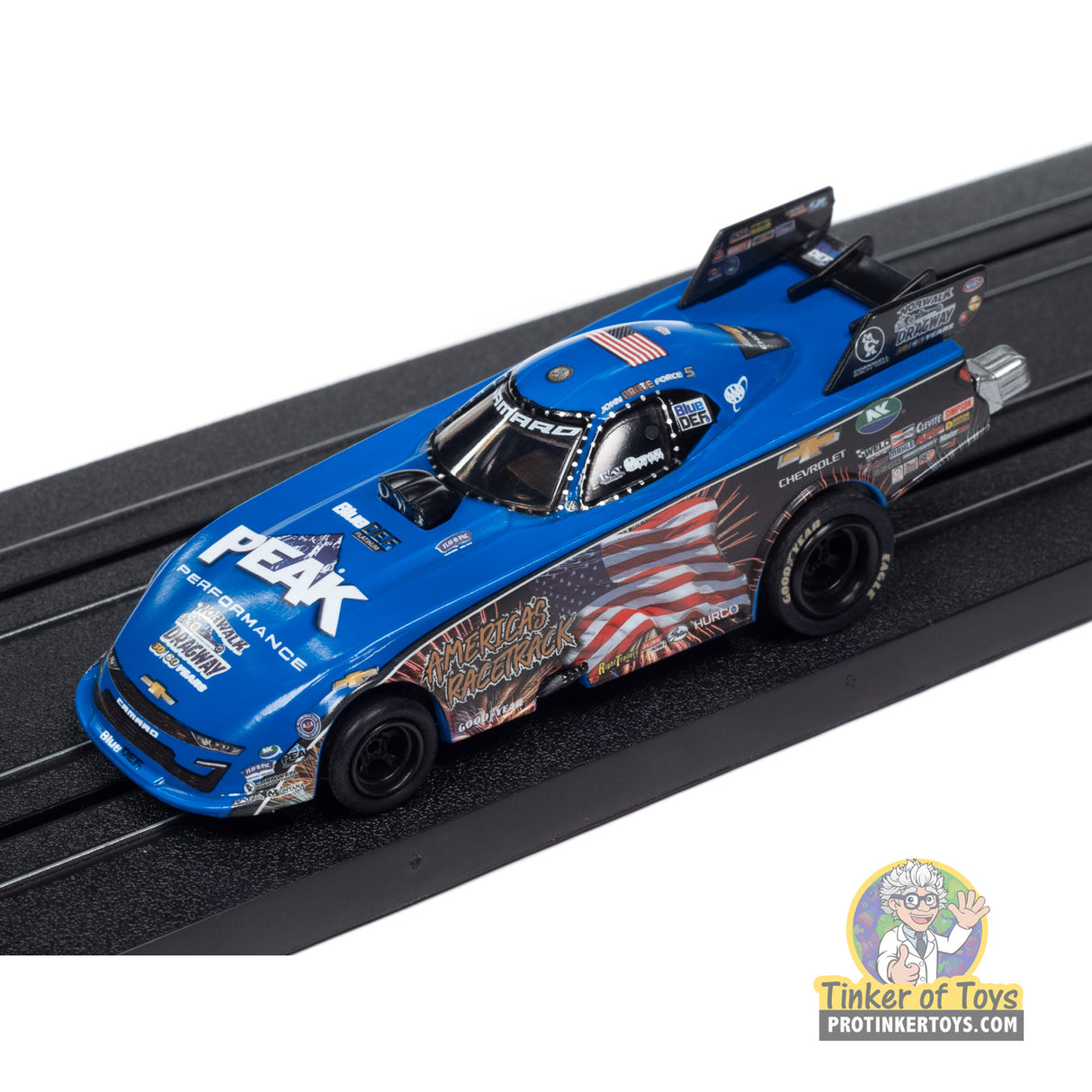 4Gear John Force Night Under Fire 2023 Chevy Camaro Funny Car 1 | SC405 | Auto World