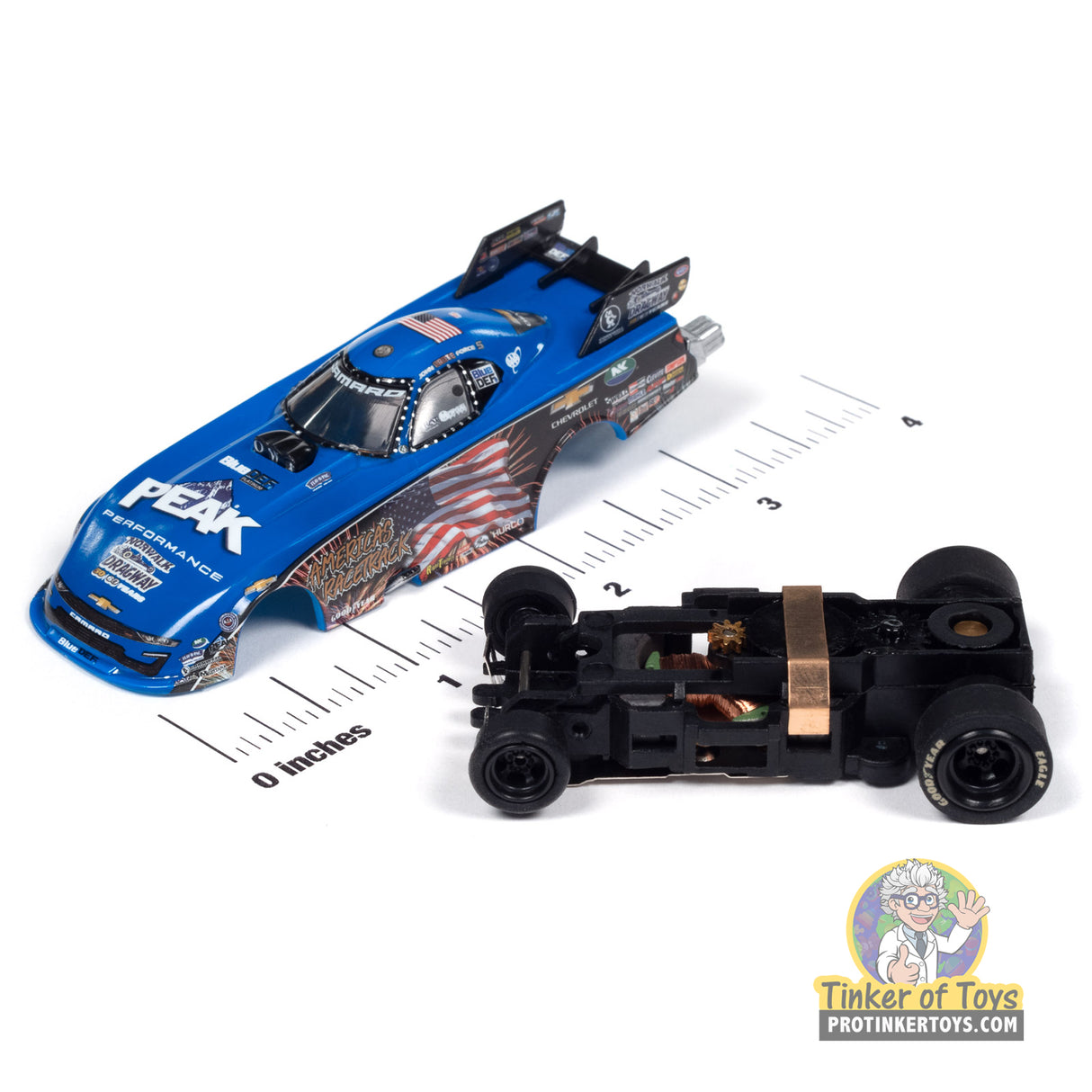 4Gear John Force Night Under Fire 2023 Chevy Camaro Funny Car 1 | SC405 | Auto World