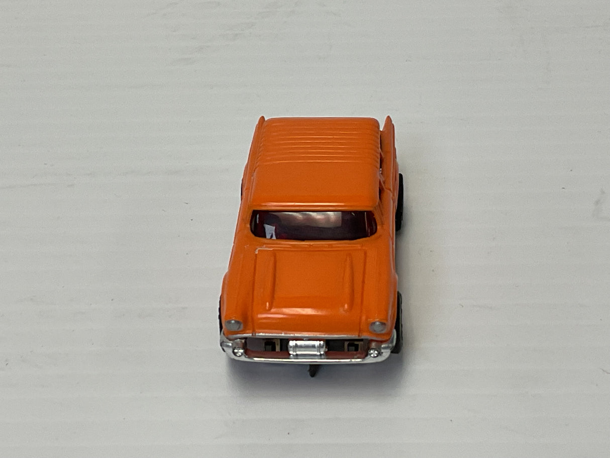 Aurora AFX non-magnatraction 1957 Chevy nomad light orange blue pipes, | 1903 | Aurora - AFX