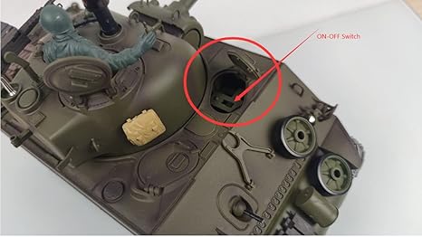 7.0 Upgraded M4A3 Sherman RTR RC Tank Metal Tracks 1/18 Scale |3898 | Hemlong