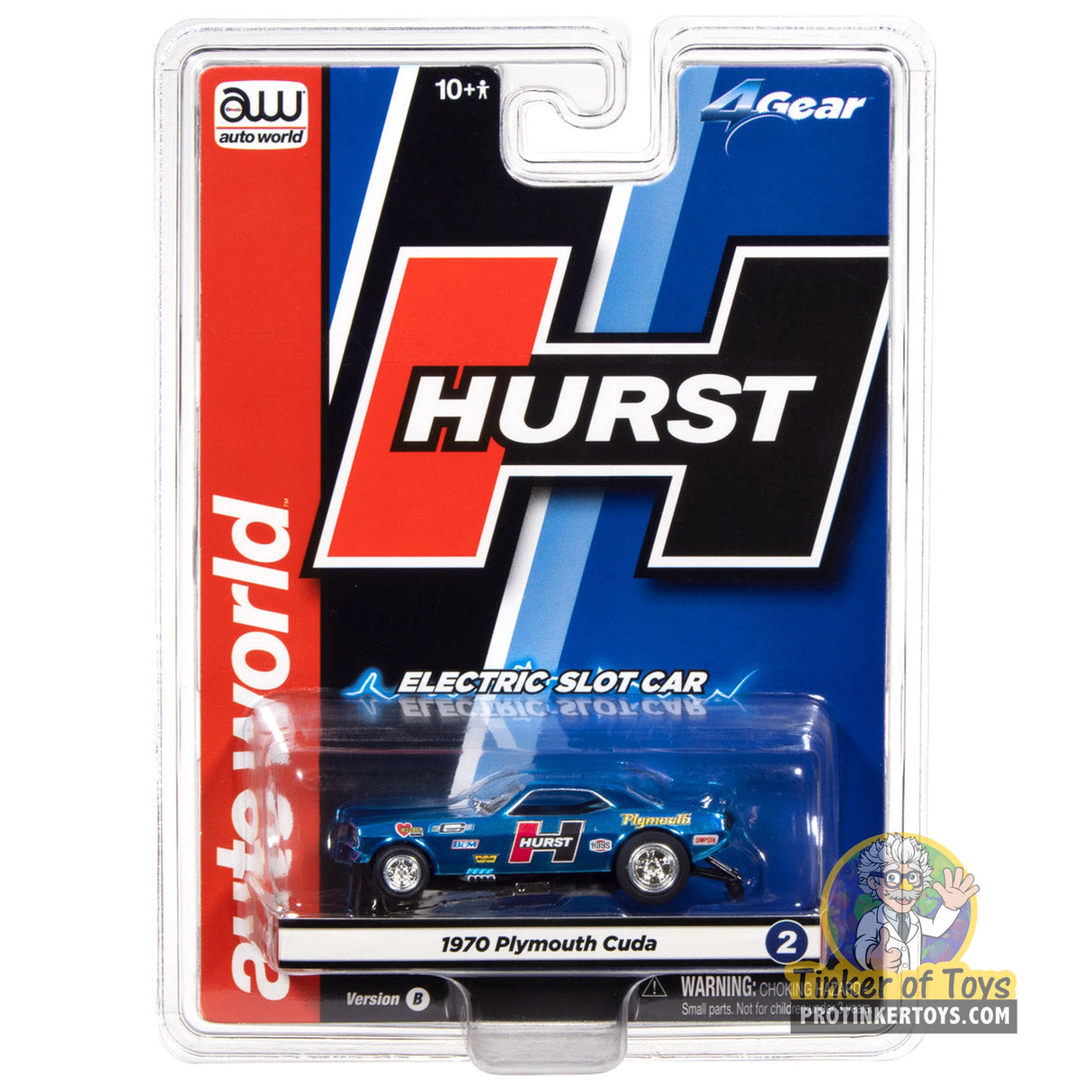 4Gear 1970 Plymouth Barracuda Drag Hurst Shifters (Blue) | SC422 | Auto World