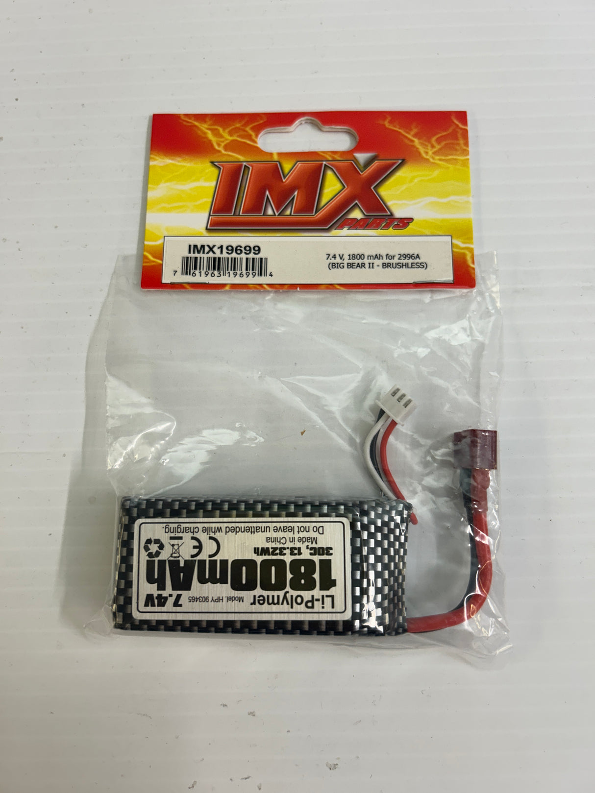 7.4 V, 1800 mAh for 2996A Big Bear II- Brushless | IMX19699 | IMEX-RC