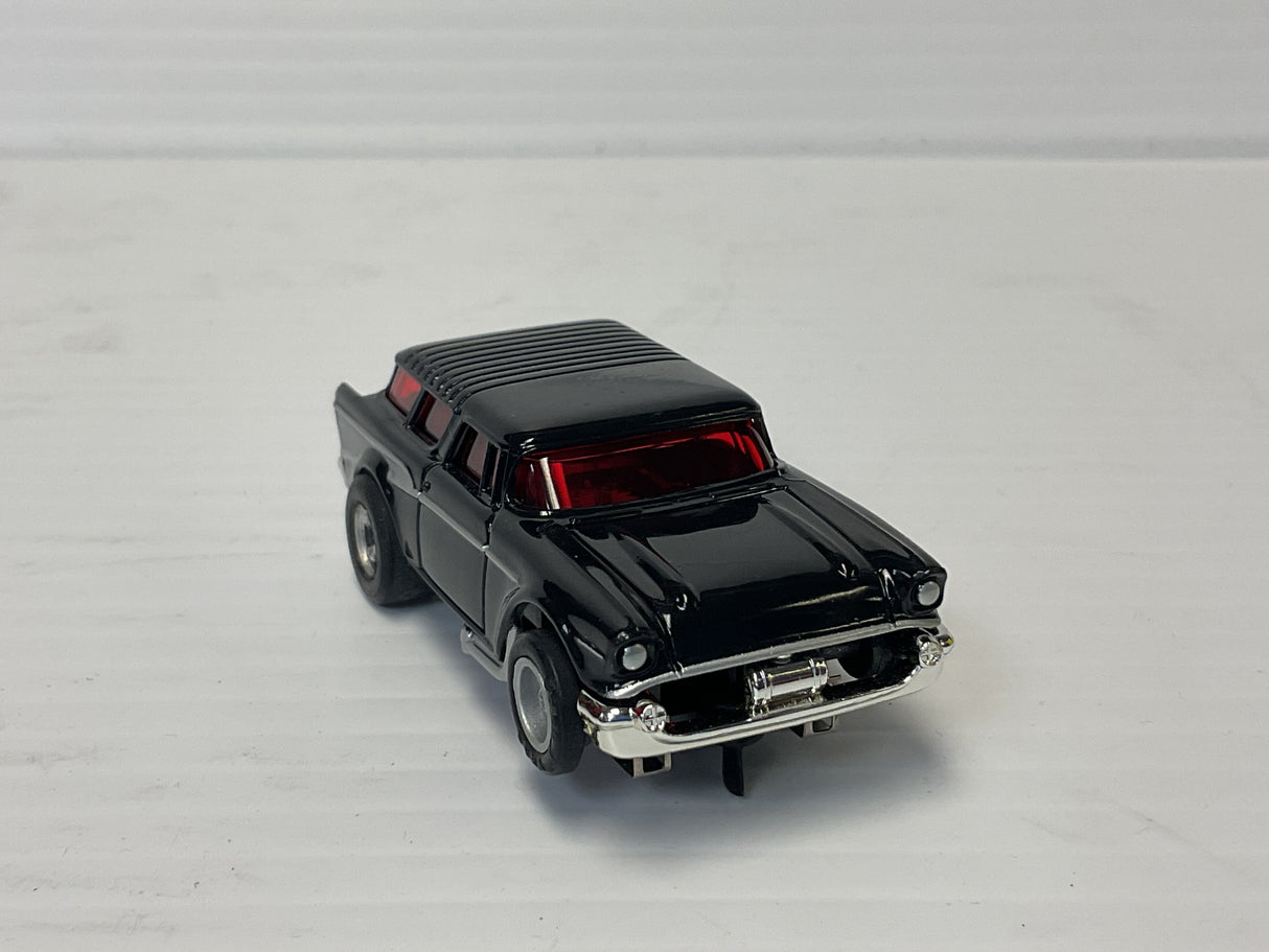 Aurora AFX non-magnatraction 1957 Chevy nomad black silver pipes, | 1760 | Aurora - AFX