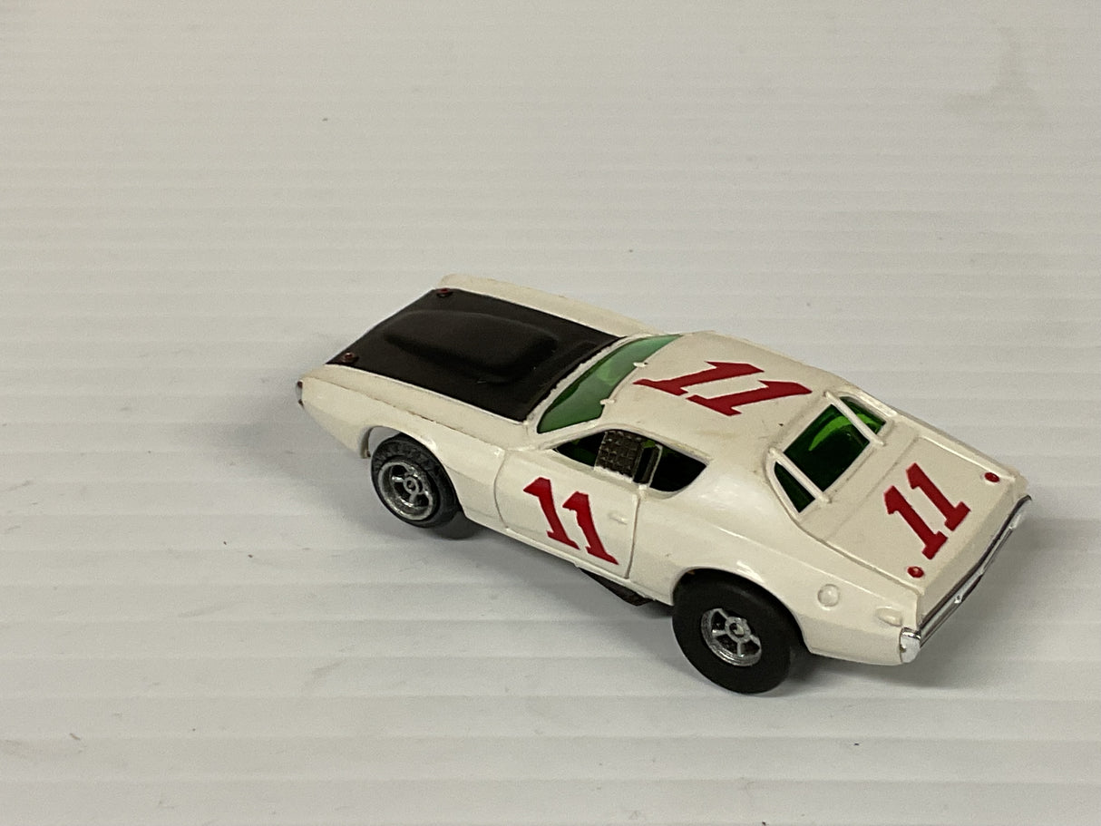 Aurora AFX magnatraction Dodge Charger Stock Car White/Blue | 1910 | Aurora - AFX