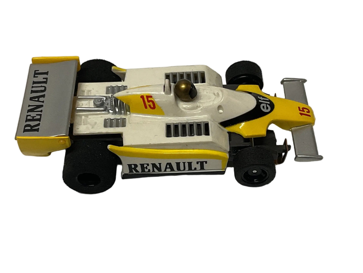 Renault F1 elf race car toy, yellow and white, with number 15 for Tyco B9999