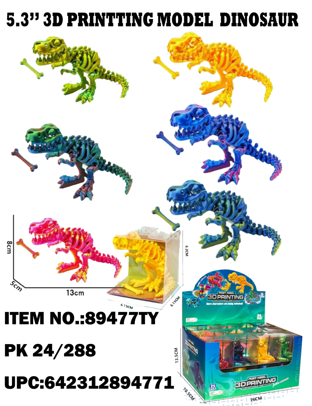 2.5" 3D Printing Crystal Animal Blind Box | 89477 | Best Value Products