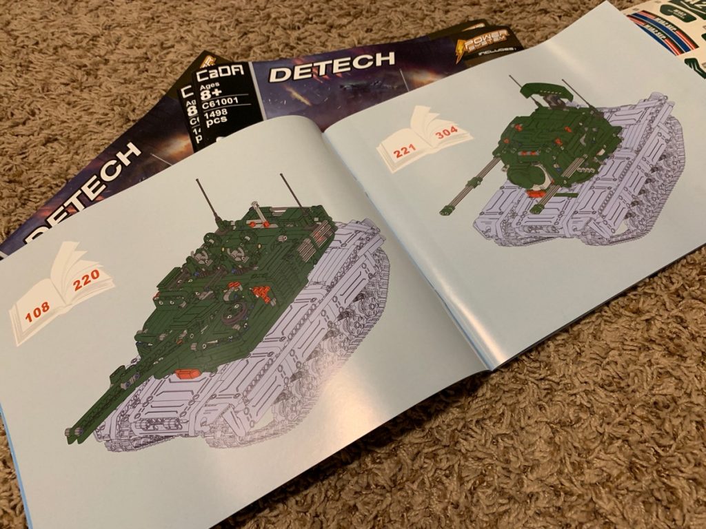 M1A2 Abrams Tank Detach Power System R/C 1498pcs | C61001W | CaDA