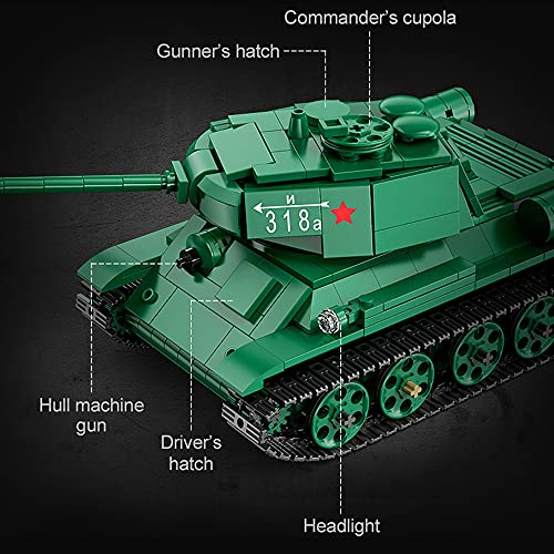 T-34 Medium Tank 722pcs R/C Control | C61072W | CaDA