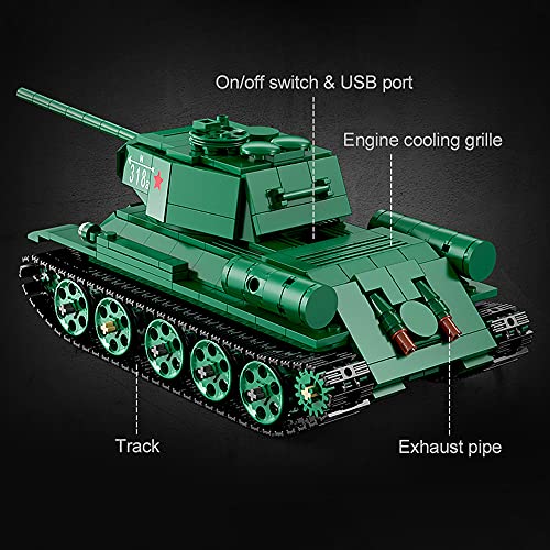 T-34 Medium Tank 722pcs R/C Control | C61072W | CaDA