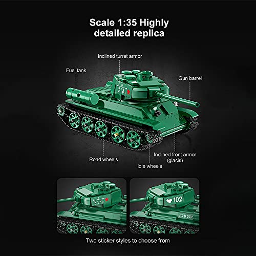 T-34 Medium Tank 722pcs R/C Control | C61072W | CaDA