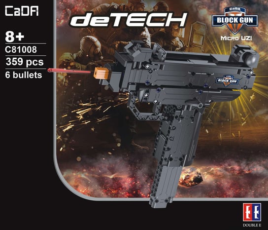 Cada Block Gun Micro UZI 6 Bullets 359pcs | C81008W | CaDA Master