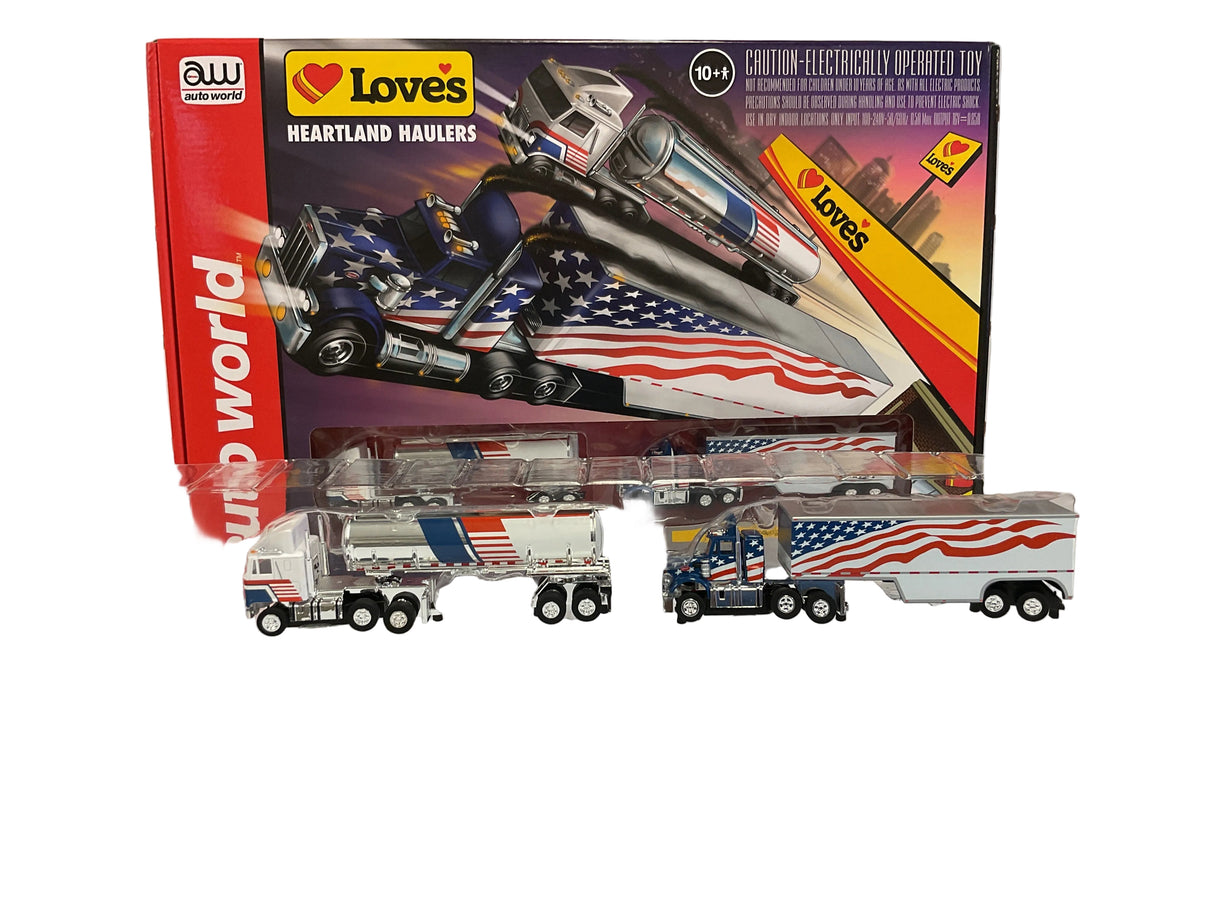 Loves Heartland Haulers AMP Chassis 12'Slot Car Set | CP8253 | Auto World