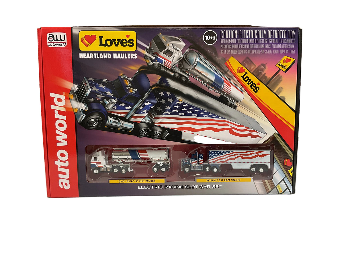 Loves Heartland Haulers AMP Chassis 12'Slot Car Set | CP8253 | Auto World