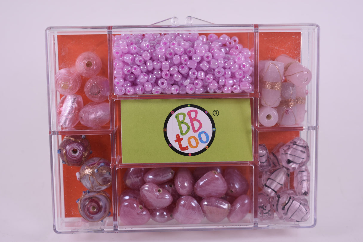 Bead Bouquet Heart Purple-Pink Bead Kit | 791 | BBTOO