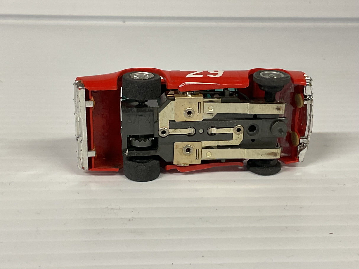 Aurora AFX non-magnatraction lighted Chevelle Stocker red/white/orange #29 | 1975 | Aurora - AFX