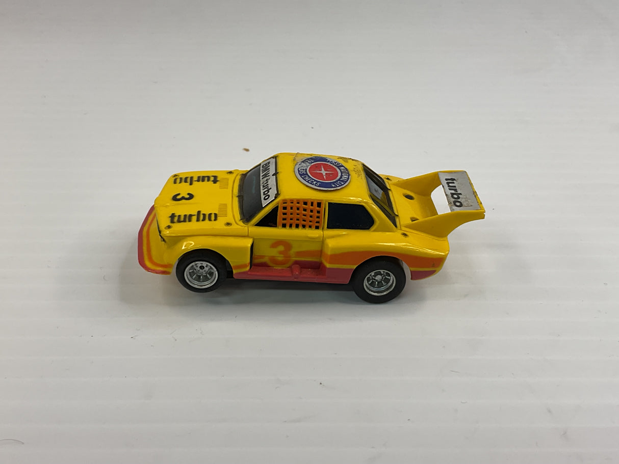 Aurora AFX magnatraction BMW 320i Turbo Yellow/orange #3 | 1980 | Aurora - AFX