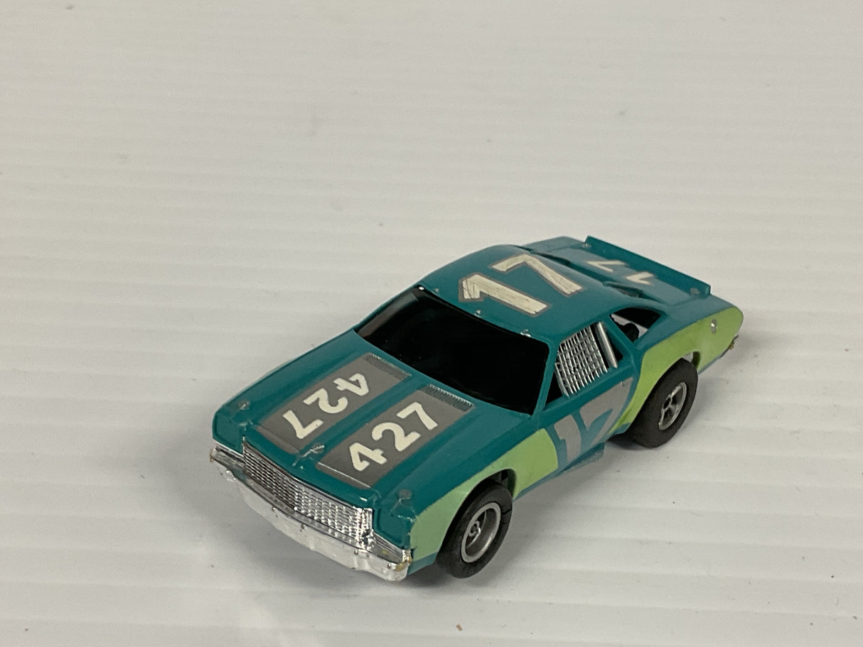 Aurora AFX non-magnatraction Chevelle Stocker blue/lime green #17 | 1929 | Aurora - AFX