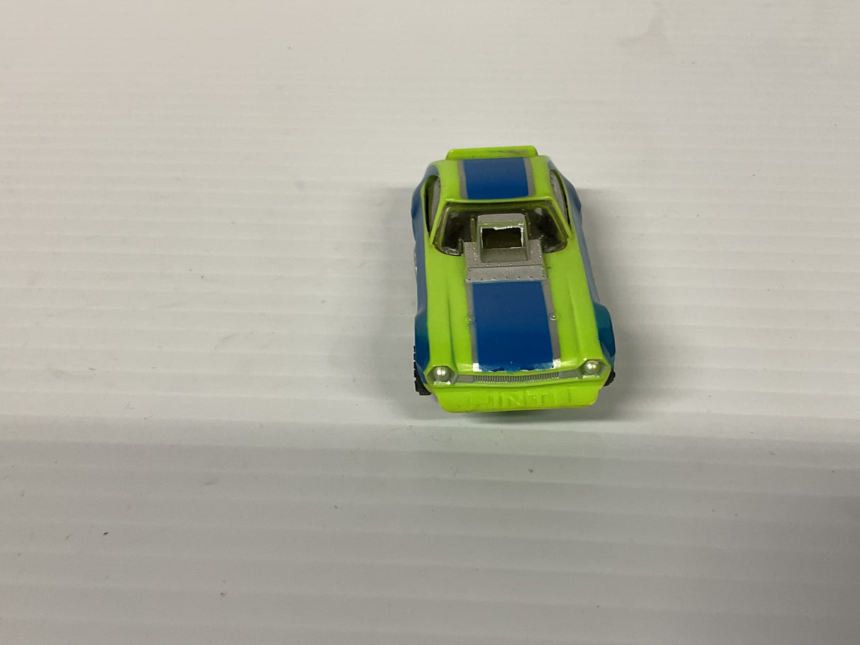 Aurora AFX non-magnatraction Pinto Funny Car Lime green/Blue | 1761 | Aurora - AFX