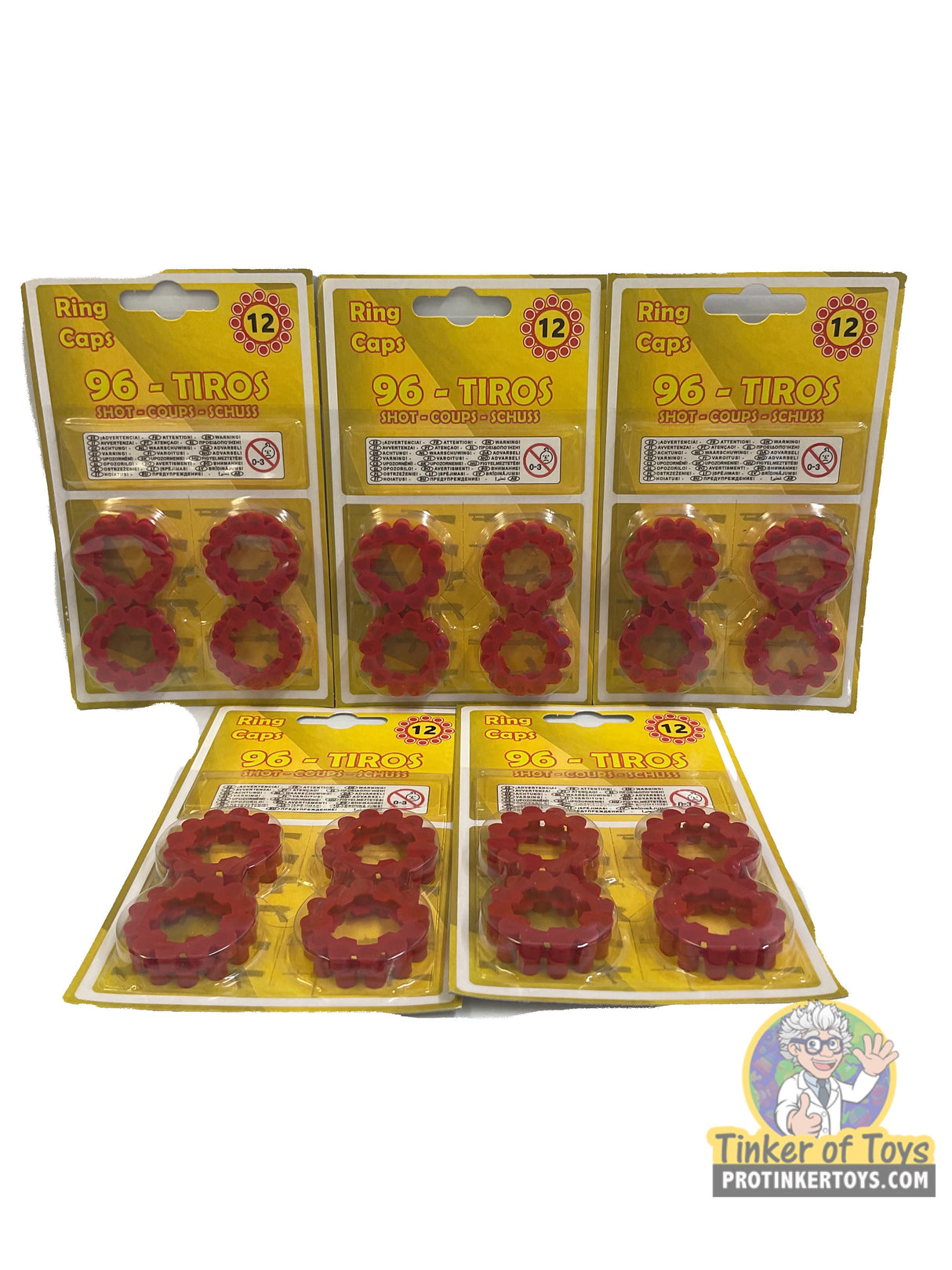 12 Shot Ring Caps 96 Single Action Shots | 96/14 | Gonher