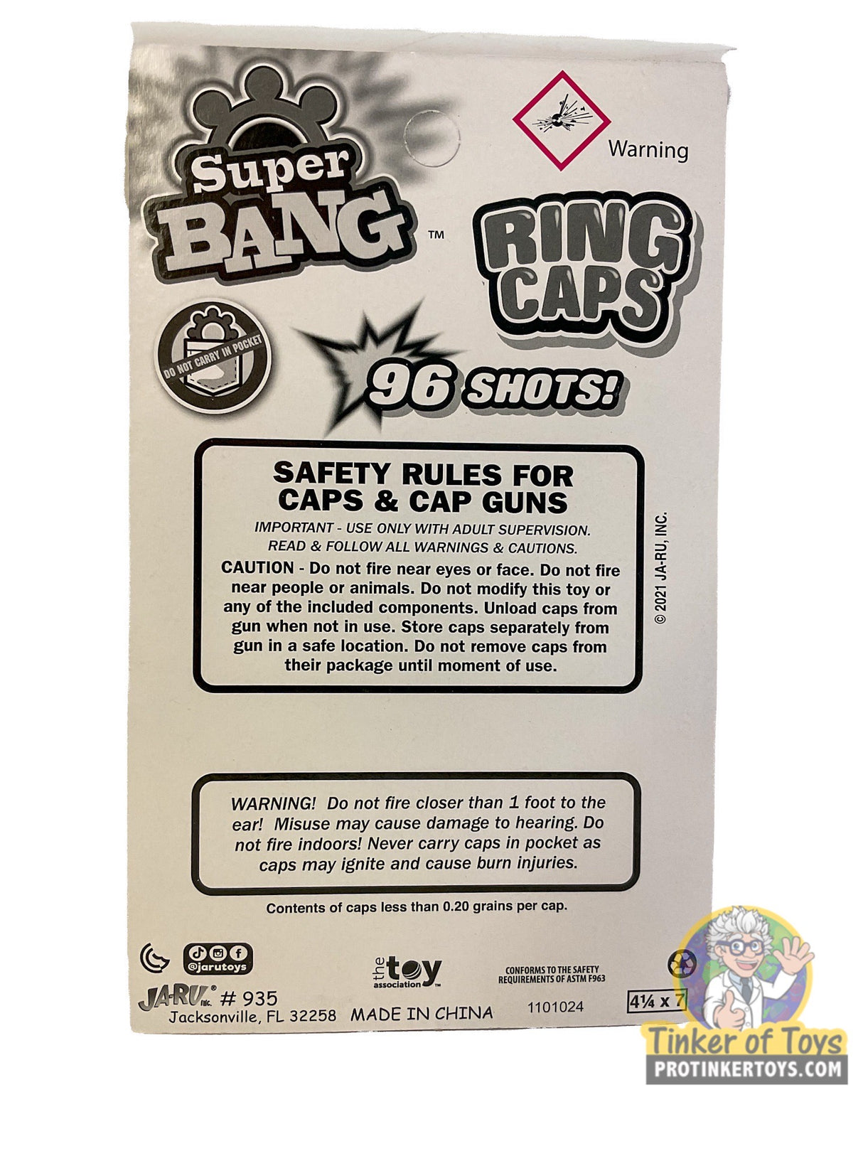 8 Shot 24 Ring Caps 96 Single Action Shots | 935 | Gonher