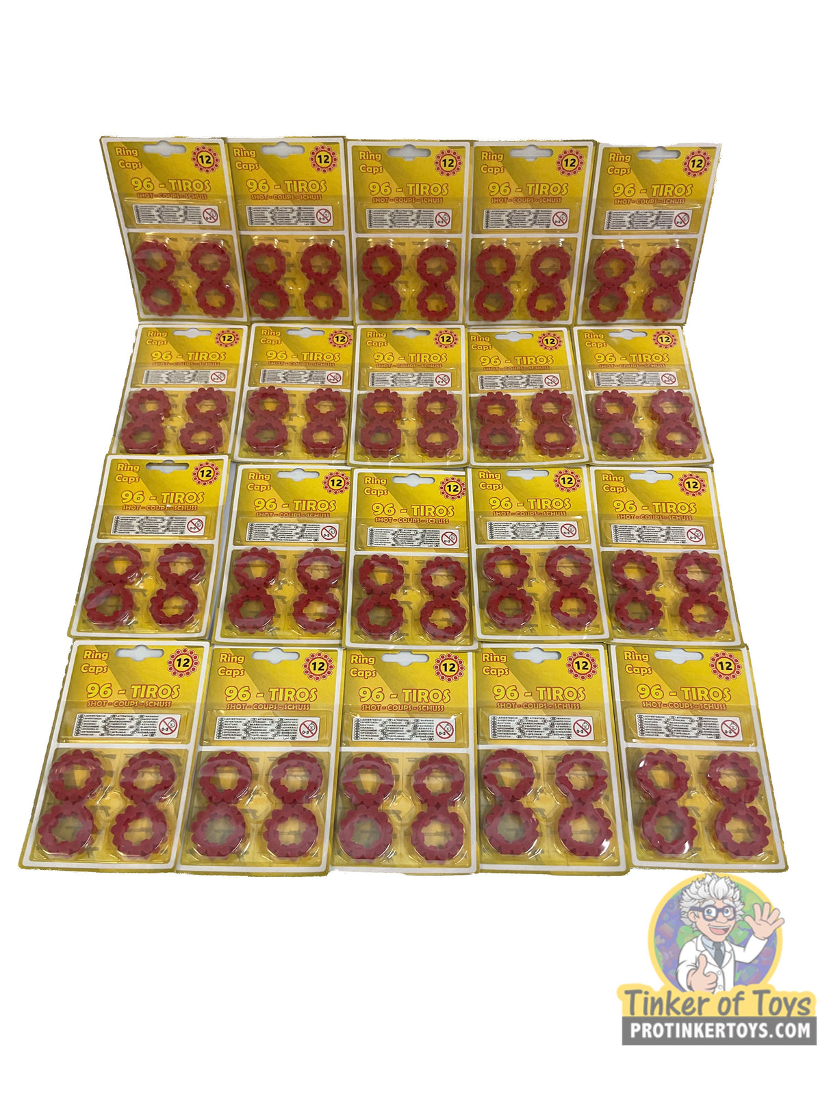 12 Shot Ring Caps 96 Single Action Shots | 96/14 | Gonher