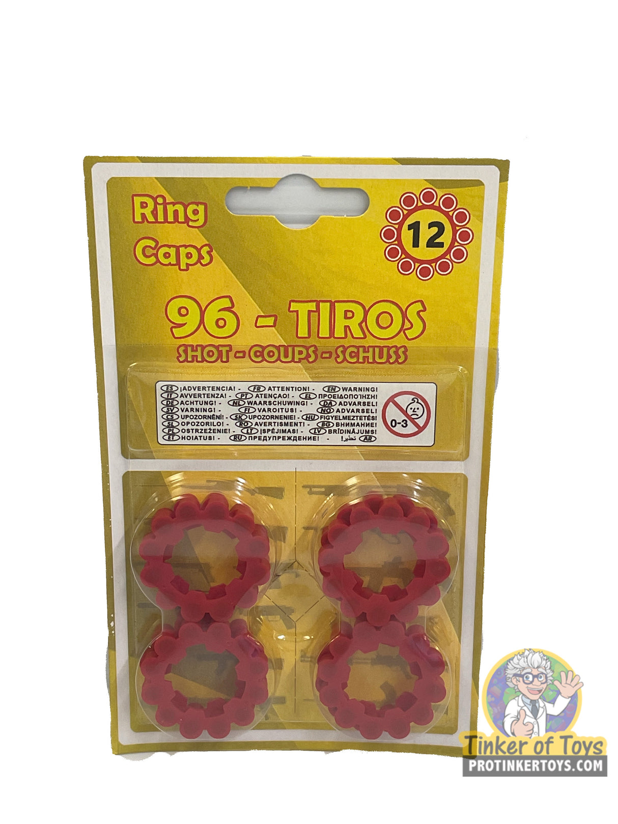 12 Shot Ring Caps 96 Single Action Shots | 96/14 | Gonher