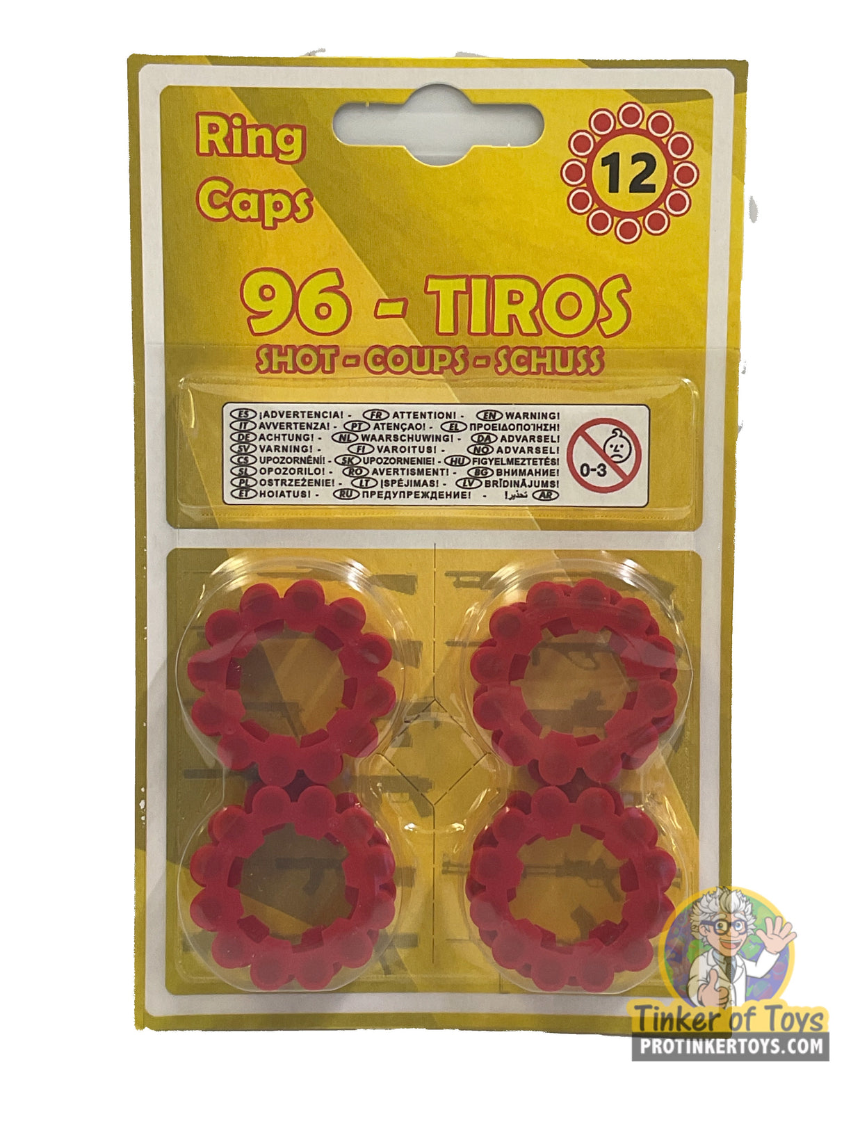 12 Shot Ring Caps 96 Single Action Shots | 96/14 | Gonher