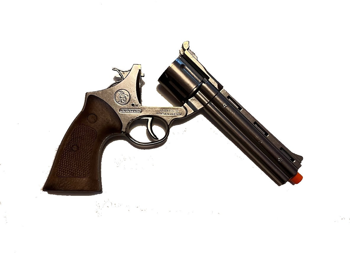 Police Colt Python Style Zombie Toy Cap Revolver - Silver | 123/0 | Gonher