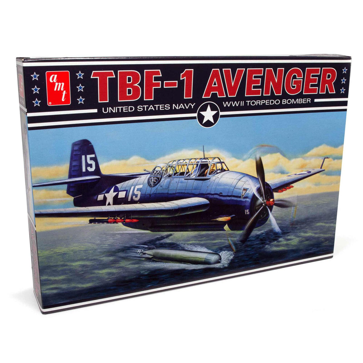 Grumman TBF-1 Avenger Torpedo Bomber United States Navy - WWII 1/48 Scale Model Kit | AMT1377 | Round2