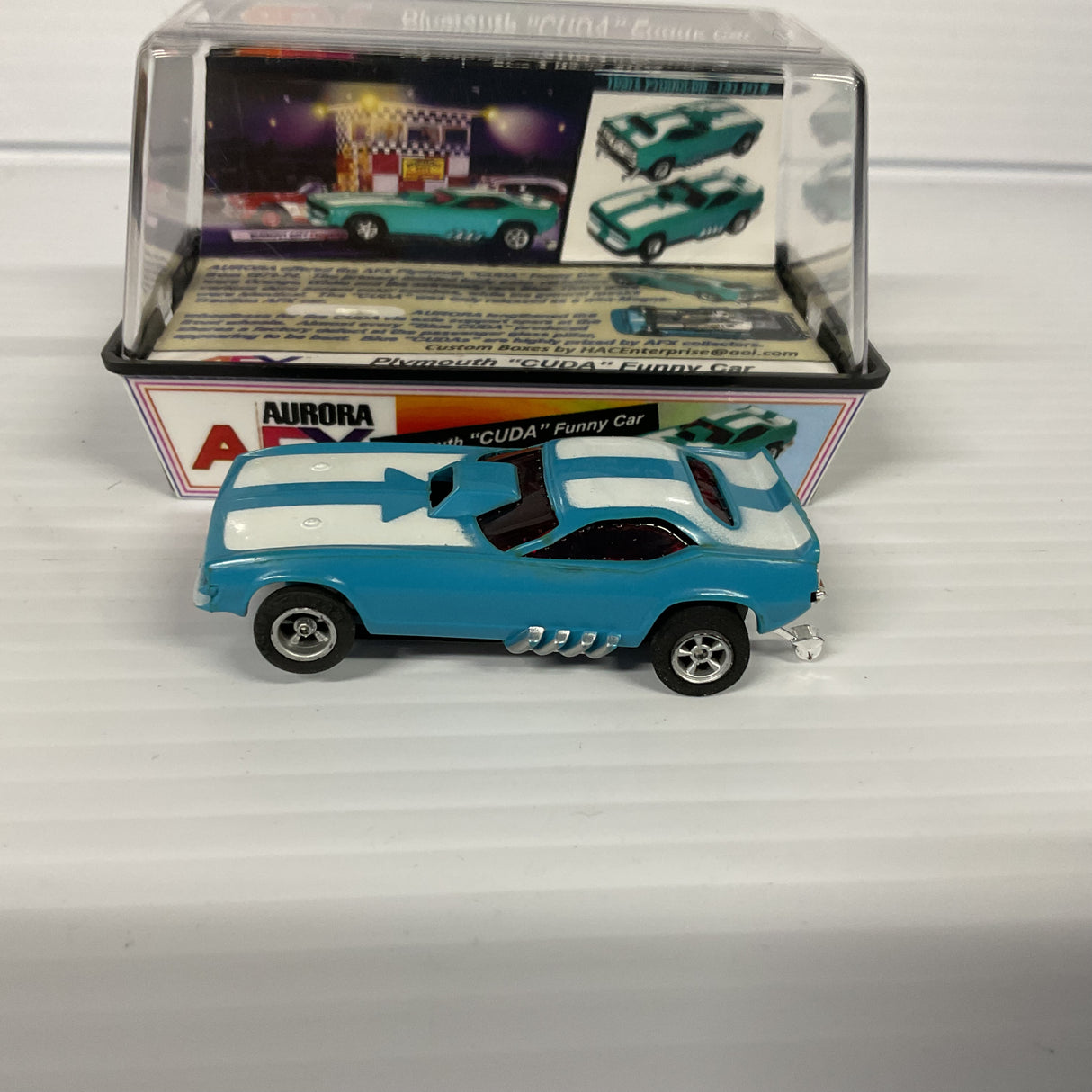 Aurora AFX Plymouth "Cuda" Funny Car Light Blue | 1758 | Aurora - AFX