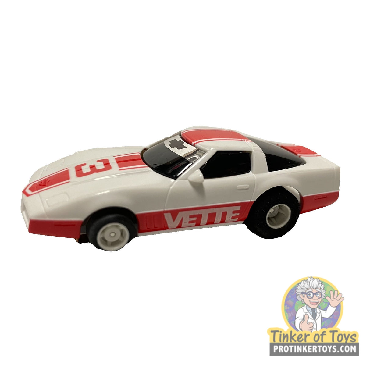1979 Chevrolet Corvette White 3 w/ Chevy Windshield Banner | B8912 | Tyco