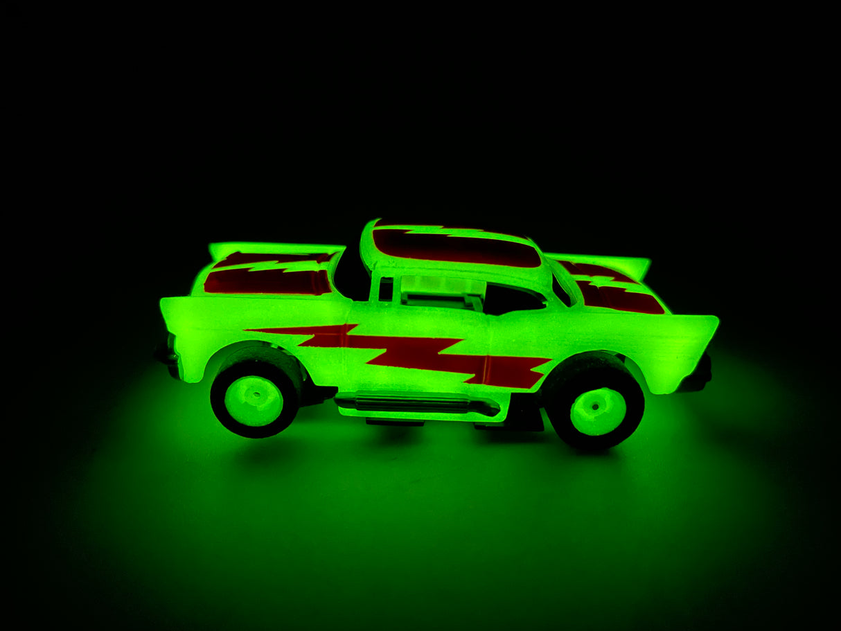 Nite Glow 1957 Chevy Bel Air Red Stripes | B1511 | Tyco
