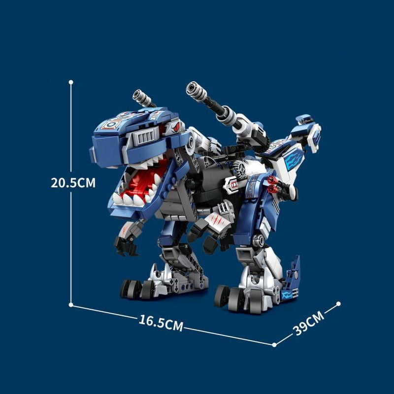MECHA DINO T-REX 3 IN 1 DINOSAUR TRANSFORMER (940 PCS) | 33002 | REOBRIX