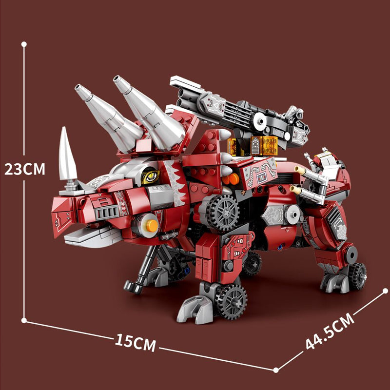 MECHA DINO TRICERATOPS 3 IN 1 DINOSAUR TRANSFORMER (930 PCS) | 33003 | REOBRIX